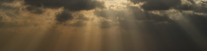 Sunlight on the ocean aerial