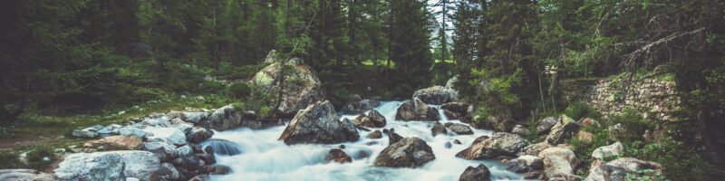 Alpine River in the Italy