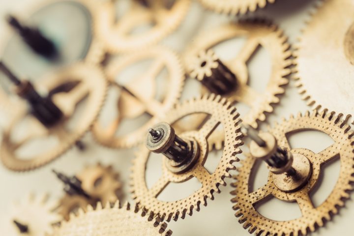 Gears and cogs clock