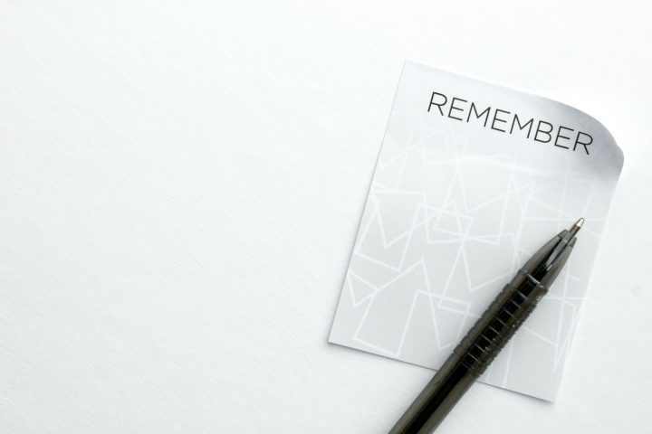 Remember - notepad and pen