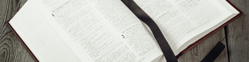 The Holy Bible on a wooden table