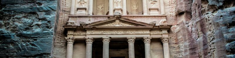 Beautiful shot of a monastery in Petra, Jordan