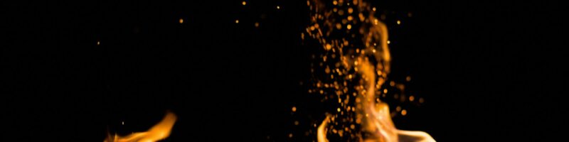 flames and sparks of fire