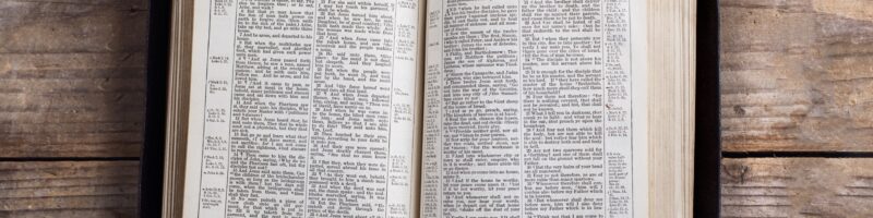 Bible on a wooden desk
