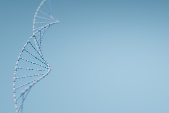 DNA. Abstract 3d polygonal DNA molecule. Medical science soft color , genetic biotechnology,