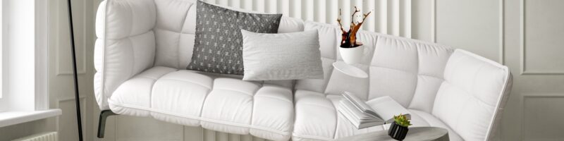 Zero gravity white interior living room