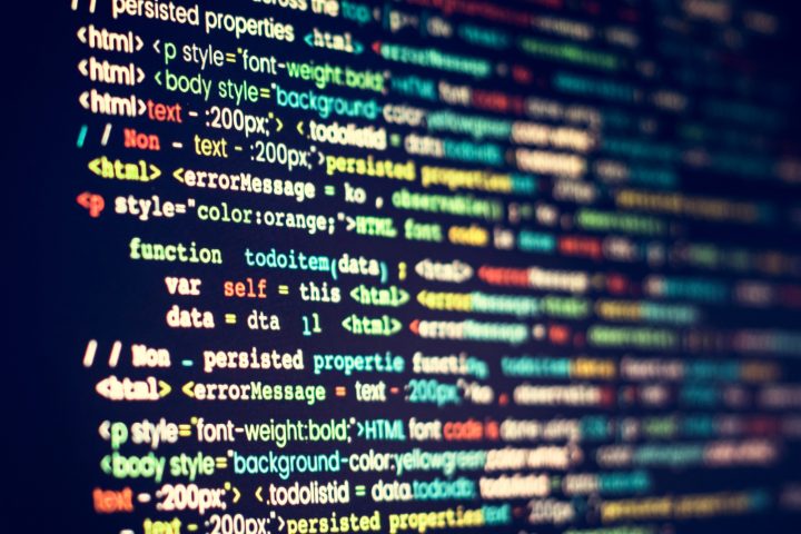 Computer program coding on screen