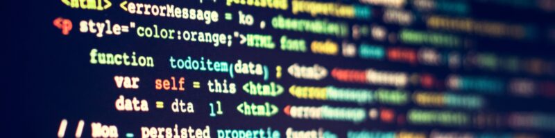 Computer program coding on screen